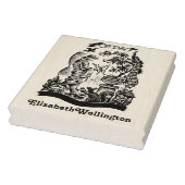 Pfau, Lady, Schmetterling, Kaninchen und Librien B Gummistempel (Stempel)