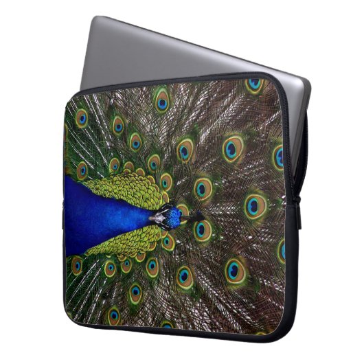 Pfau-Laptop-Hülsen Laptopschutzhülle (Vorderseite Links)