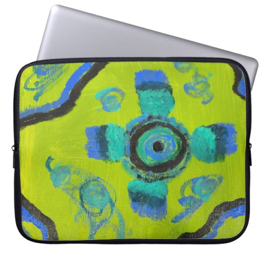 Pfau Laptopschutzhülle (Vorderseite)