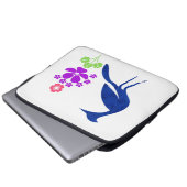 Pfau Laptopschutzhülle (Vorne Knopf)