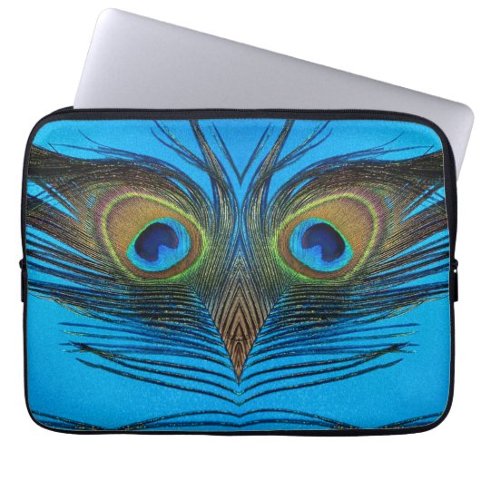 Pfau Laptopschutzhülle (Vorderseite)