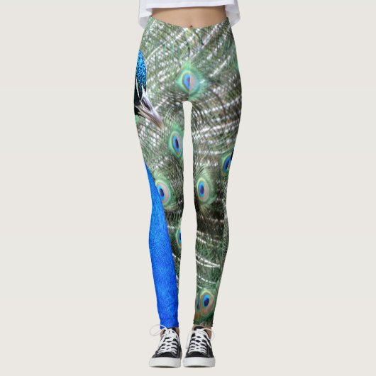 Pfau-Leggings Leggings (Vorderseite)