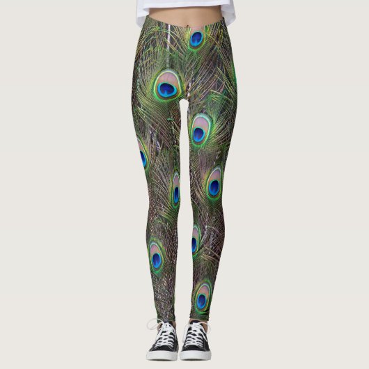 Pfau-Leggings Leggings (Vorderseite)