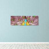 Pfau leuchtende Leinwand (Insitu (Holzboden))