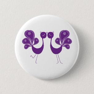 Pfau-Liebe-Lavendel Button