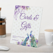 Pfau lila indische Hochzeitsgeschenke Sockelschild (In SItu)