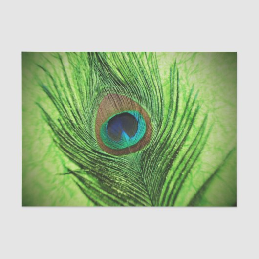 Pfau-Limones Grün Seidenpapier (Vorderseite)