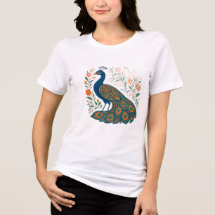 Pfau-LKW-Kunst Tri-Blend Shirt