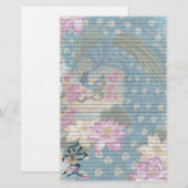 Pfau Lotus Briefpapier (Vorne/Hinten)