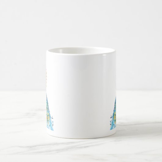 Pfau-Mandala Kaffeetasse (Mittel)