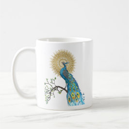 Pfau-Mandala Kaffeetasse