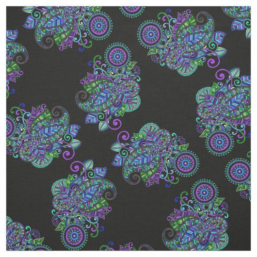 Pfau-Mandala Stoff (Muster)