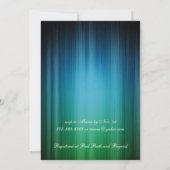 Pfau-Maskerade-Brautparty-Einladung Einladung (Rückseite)