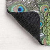 Pfau-Mausunterlage Mousepad (Ecke)