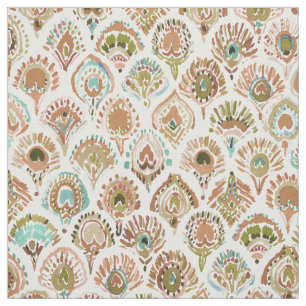 PFAU-MEERJUNGFRAU Rosen-Goldminzen-Skalen und Stoff