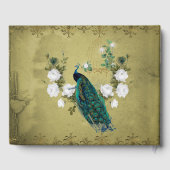 Pfau mit Blume Gästebuch (Rückseite)