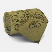 Pfau mit Blume Krawatte (Gerollt)