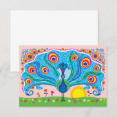 Pfau mit Blumen (Vorne/Hinten)