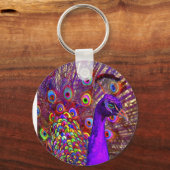Pfau mit einer Million Farben Schlüsselanhänger (Vorderseite)