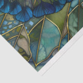 Pfau mit festgehaltener Glasgrunddecke Seidenpapier (Ausschnitt)