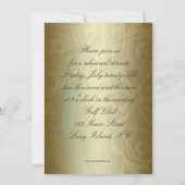 Pfau mit Jewels Probe Abendessen Einladung (Rückseite)