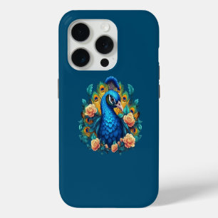 Pfau mit PfirsichRose Case-Mate iPhone Hülle