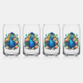 Pfau mit PfirsichRose Dosenglas (Hinten)