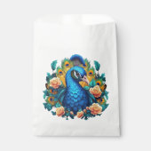 Pfau mit PfirsichRose Geschenktütchen (Vorderseite)