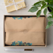 Pfau mit PfirsichRose Seidenpapier (Geschenk)
