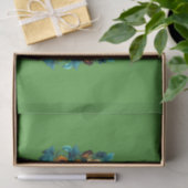 Pfau mit PfirsichRose Seidenpapier (Geschenk)