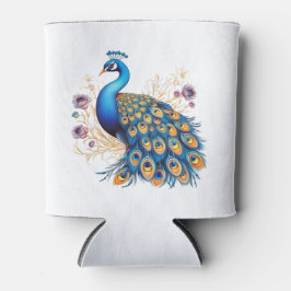 Pfau mit violetten Blumen Dosenkühler