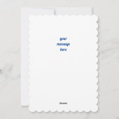 Pfau mit violetten Blumen Feiertagskarte (Rückseite)