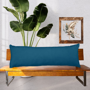 Pfau mittel Blau Vollton Kissen