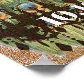 Pfau Mittelalterliche Renaissance-Hochzeit Poster (Ecke)