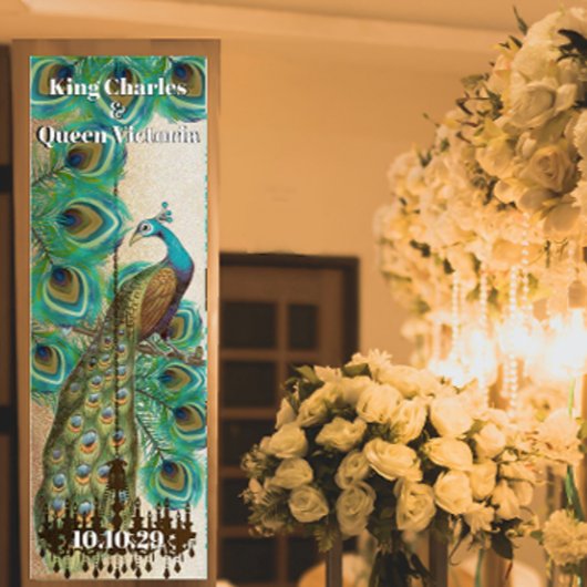 Pfau Mittelalterliche Renaissance-Hochzeit Poster