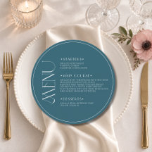 Pfau Modern Rundes Willkommens-Hochzeitsmenü