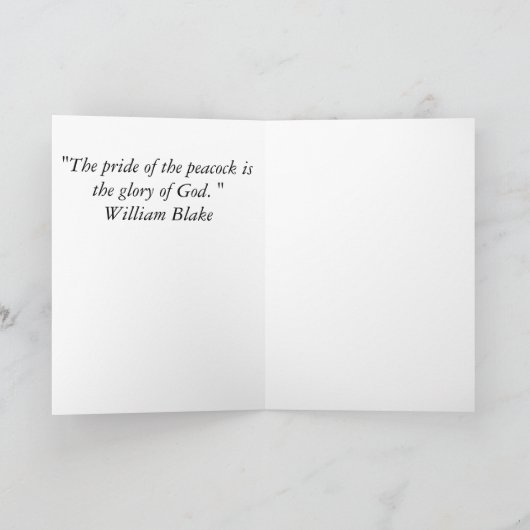 Pfau morgens karte (Innenseite)