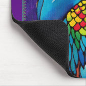 Pfau Mousepad Seidenmalerei Mousepad (Ecke)