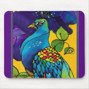 Pfau Mousepad Seidenmalerei Mousepad