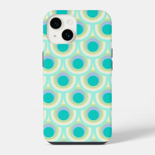 Pfau-Muster-Minz aqua grün iPhone 14 Hülle