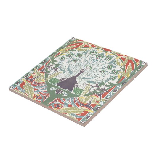 Pfau Nouveeau Fliese (Seite)