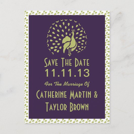 Pfau- oder Pea-Hen-Grafikdesign von künstlich Ankündigungspostkarte (Vorderseite)