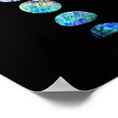 Pfau Opal Moon Cycle Art Print Poster (Ecke)