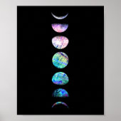 Pfau Opal Moon Cycle Art Print Poster (Vorne)
