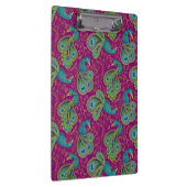 Pfau Paisley Muster Rosa Klemmbrett (Rechts)