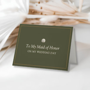 Pfau-Palm-Ehrenjungfer-Hochzeitstag-Karte Dankeskarte