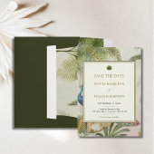 Pfau-Palm-Hochzeit Save the Date