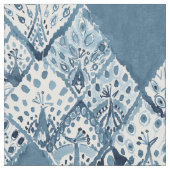 PFAU-PATCHWORK Marine Boho Chic-Aquarell Stoff (Nahaufnahme)