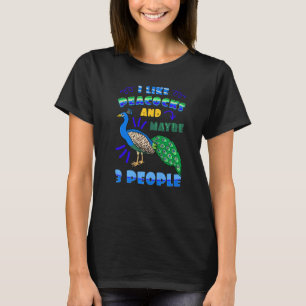 Pfau Peacock Bird Feathers Blue Animal Garden T-Shirt