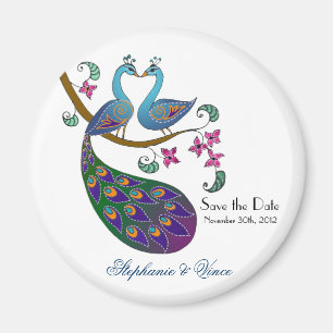 Pfau peahen - Save the Date Magneten (kantha/wh) Magnet
